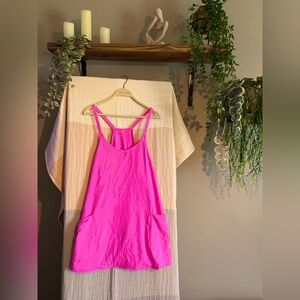 Free People Movement Hot Shot Mini Dress. Hot Pink, size LG